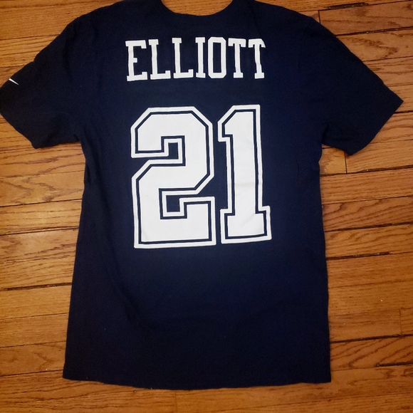 NFL Dallas Cowboys Elliot The Nike Tee dark blue and white t-shirt size medium - Picture 5 of 5